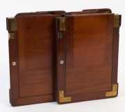 Two antique English mahogany camera plate dark slides, circa 1880, ​​​​​​​21 x 15.5cm each