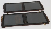 Two antique English mahogany camera plate dark slides, circa 1880, ​​​​​​​21 x 15.5cm each - 2