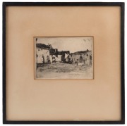 JAMES ABBOTT McNEILL WHISTLER (1834 - 1903), Rue St. Jacques, etching, signed and titled in the plate, 11 x 15cm; framed 33 x 33cm. - 2