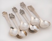 HANS CHRISTIAN ANDERSEN Danish silver set of six novelty spoons, 15cm long, 190 grams total