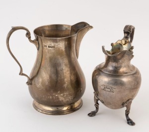 An English sterling silver jug by George Hape of Sheffield, circa 1905; together with a sterling silver jug by Henry Holland of London, circa 1874, 11cm and 10cm high, 350 grams total