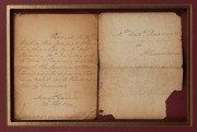 A HAND-WRITTEN INVITATION TO DINNER FROM PRESIDENT GEORGE WASHINGTON 23rd February 1799 one-page invitation in Washington's distinctive hand, accompanied by the outer wrapper addressed to "Mr and Mrs Ramsay &c in Alexandra" who were the recipients of the - 2