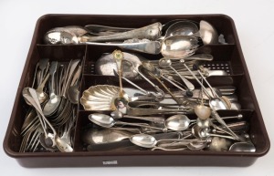 Assorted antique silver plated cutlery, 19th and 20th century