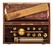 SIKE'S HYDROMETER in original fitted mahogany case, 19th century, the case 24.5cm wide