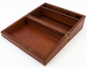 An antique English mahogany writing box (restored), 19th century, ​​​​​​​15cm high, 39cm wide, 24cm deep