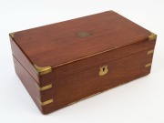 An antique English mahogany writing box (restored), 19th century, ​​​​​​​15cm high, 39cm wide, 24cm deep - 2