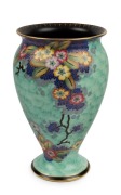 CROWN DEVON "Mattajade" English Art Deco porcelain vase, circa 1930, gold factory mark to base, 26cm high