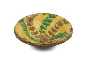 SILK ROAD antique pottery bowl with yellow and green glaze, 11th/12th century, ​​​​​​​9cm high, 26.5cm diameter - 2