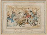 THOMAS ROWLANDSON (1756 - 1827), The Comforts of Bath: Twelve Characteristic Engravings, London, 1798, by S.W. Fores, No.50 Piccadilly, each image individually framed and glazed. The 12 pieces are all 42 x 46cm overall. - 6