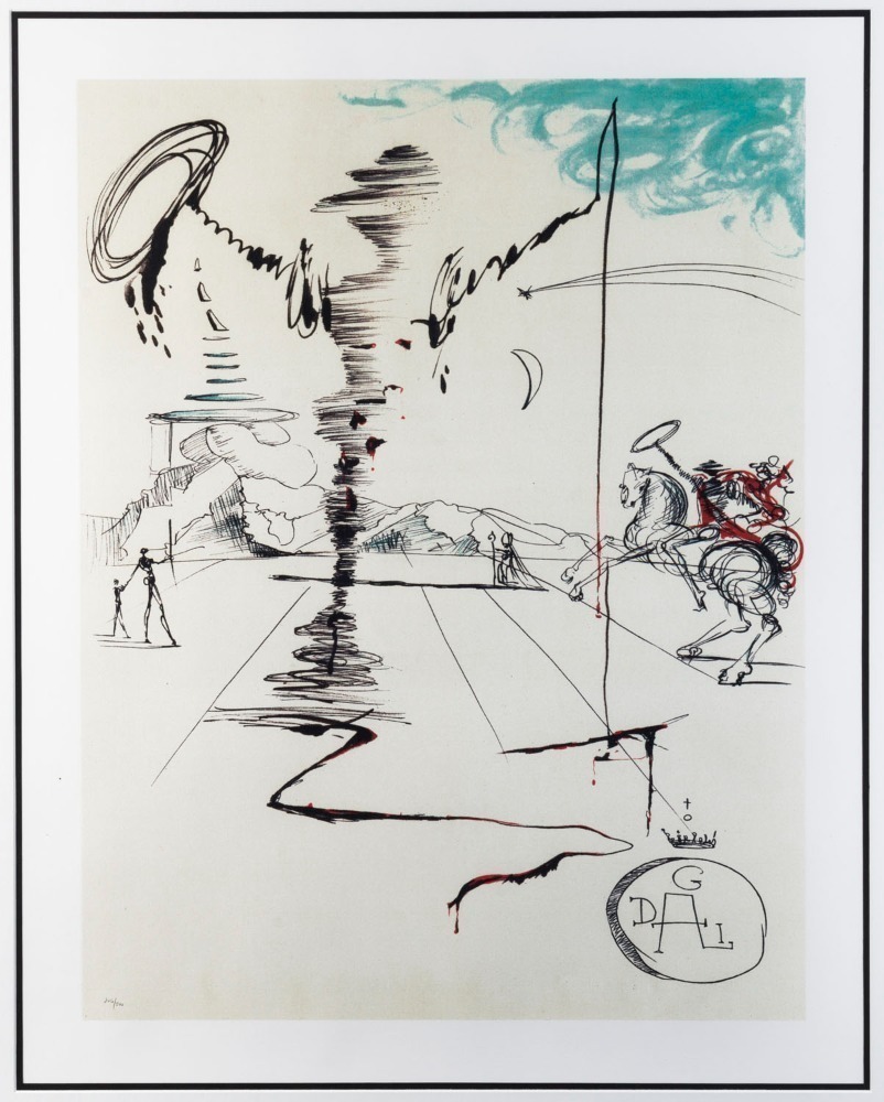 Dali Label SALVADOR DALI (1904-1989), (after), surrealist landscape, posthumous ...