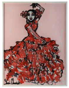 YOSI MESSIAH (1964 - ), Flamenco Dancer 1, oil on board, signed lower left "Yosi Messiah", 99 x 74cm, 103 x 77cm