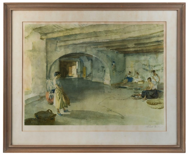 WILLIAM RUSSEL FLINT (1880-1969), Festal Preparations, Manosque, colour lithograph, signed in pencil lower right, 45 x 60cm, 62 x 75cm overall