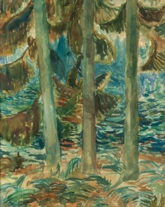 ALAJOS BAY (1864-1935), (forest scene), watercolour, signed lower right "A. Bay", 54 x 44cm, 80 x 68cm overall