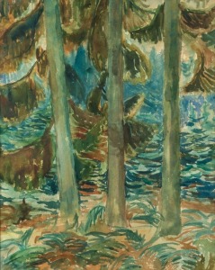 ALAJOS BAY (1864-1935), (forest scene), watercolour, signed lower right "A. Bay", 54 x 44cm, 80 x 68cm overall