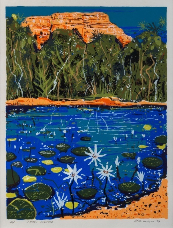  GREG MALLYON (1954 - ), Kakadu Rock Face, artist proof screenprint, signed lower right "Greg MALLYON, '94", 43 x 33cm, 66 x 53cm overall