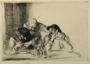 EDMUND BLAMPIED (1886-1966), (the letter), etching, signed in the lower margin "E. Blampied, 1925", 20 x 27cm, 42 x 50cm overall 