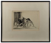 EDMUND BLAMPIED (1886-1966), (the letter), etching, signed in the lower margin "E. Blampied, 1925", 20 x 27cm, 42 x 50cm overall  - 2