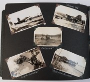 PAPUA NEW GUINEA: WWII era photographs in album with native scenes including Port Moresby District, Hanuabada and Talasea, Allied aircraft incl. B-25 Mitchell Bomber, Douglas DC-3, Catalina Flying Boat, wreck of MV Macdhui ("McDewey"), military transport, - 3