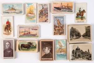 CIGARETTE CARDS: vintage selection of part-sets & odd cards including 1917 Sniders & Abrahams 'VCs & Officers' [25/133], Wills real-photo 'Australian Scenic Series' [93/100], Wills 'Britain's Defenders' [25/48], Wills English Period Costumes (47 assorted 