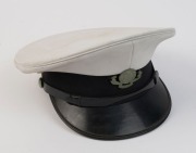 WW2 RAAF overcoat, St Johns Ambulance tunic and peaked cap, together with an antique metal bound pine trunk, (4 items), ​​​​​​​the trunk 71cm wide - 3