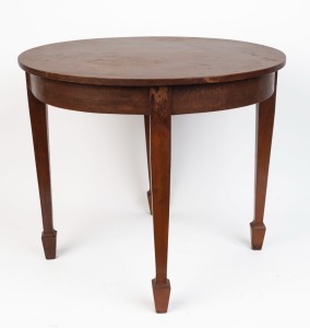 A small vintage circular walnut side table, 20th century, ​​​​​​​47cm high, 56cm high