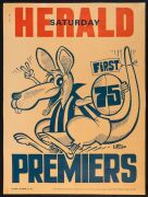 NORTH MELBOURNE: 1975 original WEG Premiership poster; uniform light&nbsp;foxing, otherwise good condition.