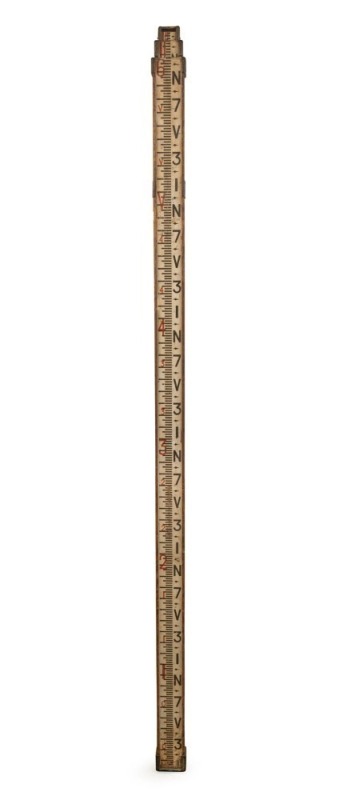 SURVEYOR'S STAFF, made by O. BOETTGER of Adelaide, 19th century, 6' to 18' (1.9m to 4.9m)