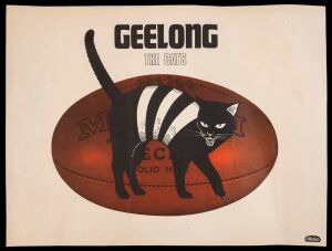 'HEINZ 57' CLUB POSTER for 'GEELONG/THE CATS', filing folds, overall very good condition; c. mid-1960s, 38x 51cm. Not seen by us before.