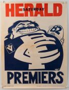 CARLTON: 1970 (Blues player with 6 fingers), 1979, 1982 & 1995 original WEG Premiership posters; also a 1983 Team Photo poster and 1983 Grand Final poster. - 3