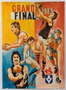 CARLTON: 1970 (Blues player with 6 fingers), 1979, 1982 & 1995 original WEG Premiership posters; also a 1983 Team Photo poster and 1983 Grand Final poster. - 6