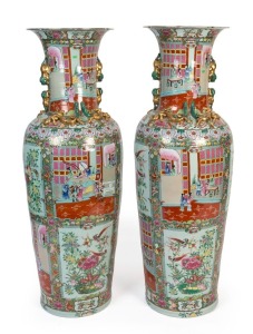 Two monumental Chinese porcelain vases, 20th century, ​​​​​​​142cm high, 50cm wide