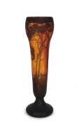 DAUM&nbsp;landscape&nbsp;scene French cameo glass vase, circa 1900, signed "Daum, Nancy", 39cm high. PROVENANCE: Sotheby's Australia, Sydney, lot 222, 25th August, 2004.