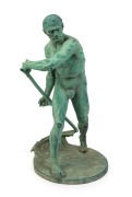 Adolf Müller-Crefeld (18/63 - 1934),  The Reaper, bronze statue,  ​​​​​​​52cm high