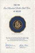 Belize: 1980 $100 and 1981 $50 GOLD proofs. Totals 0.1239 AGW.