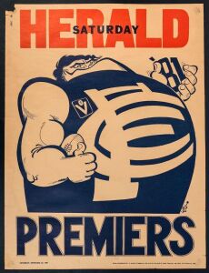 CARLTON: 1981 original WEG Premiership poster; some edge faults, overall good condition.