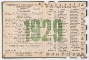 VICTORIAN FOOTBALL ASSOCIATION: 1929 Member's Season Tickets for NORTHCOTE (the year of their 1st VFA Premiership) and for YARRAVILLE, both with fixture lists, the former punctured for games attended. (2) - 3