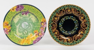 VERSACE "D.V. Floralia" porcelain side plate by Rosenthal, in original box, together with a  VERSACE "Gold Ivy" porcelain side plate by Rosenthal, in original box, 18cm diameter each