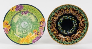 VERSACE "D.V. Floralia" porcelain side plate by Rosenthal, in original box, together with a VERSACE "Gold Ivy" porcelain side plate by Rosenthal, in original box, 18cm diameter each