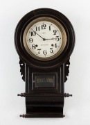 SEIKOSHA REGULATOR antique Japanese wall clock in timber case with time and strike movement and Arabic numerals, late 19th century, ​​​​​​​57cm high