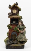 LA COLOMBIERE impressive porcelain cased statue clock, early 20th century, ​​​​​​​60cm high