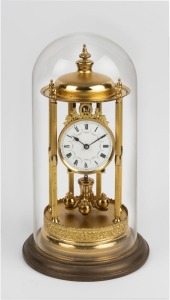 GUSTAV BECKER German 400 day anniversary clock in glass dome, 20th century, ​​​​​​​an impressive 42cm high