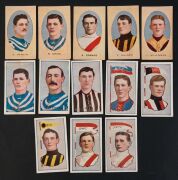 SNIDERS & ABRAHAMS ASSORTMENT:&nbsp;with&nbsp;1908-09 'Incidents in Play' [1/16, Fitzroy&nbsp;v Richmond], 1906-08&nbsp;Half-Length Portrait&nbsp;[5/56, series A to C, mixed condition],&nbsp;1908-09 'Half-Length Portrait' design [14/60 + single duplicate], 1910 'Head in Oval'&nbsp;[5/60], - 2