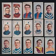 SNIDERS & ABRAHAMS ASSORTMENT:&nbsp;with&nbsp;1908-09 'Incidents in Play' [1/16, Fitzroy&nbsp;v Richmond], 1906-08&nbsp;Half-Length Portrait&nbsp;[5/56, series A to C, mixed condition],&nbsp;1908-09 'Half-Length Portrait' design [14/60 + single duplicate], 1910 'Head in Oval'&nbsp;[5/60], - 3