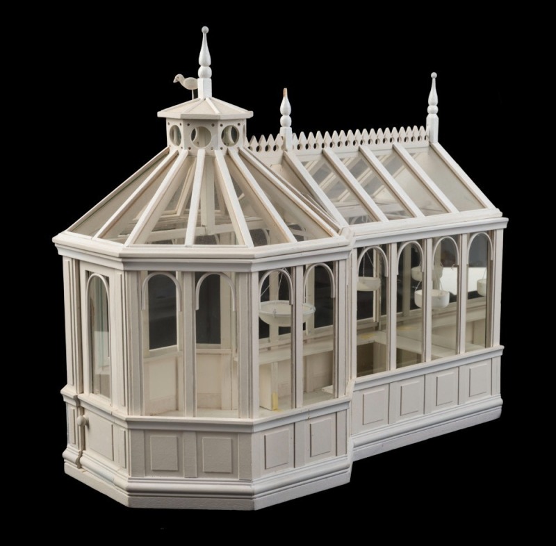 MAGNUM OPUS miniature conservatory by Paul Garratt, circa 2014, 39cm high, 42cm wide, 27cm deep