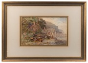 HAROLD (HARRY) BAKER (English, 1849 - 1875) Clovelly, Devon, watercolour, signed, titled and dated 1869 lower left, 25 x 39cm; framed 51 x 70cm overall. - 2