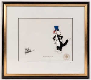 FRIZ FRELENG (1906-1995) Warner Brothers "Sylvester" cartoon cell, circa 1981, signed in black felt tip "Friz Freleng", 24 x 30cm, 43 x 49cm overall