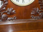 An antique English spring table clock in mahogany case with twin train time and strike fusee movement, circa 1860, ​​​​​​​51cm high - 9