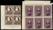 Mint/used collection on album pages and in a stockbook. Pre-decimals incl. used Roos & KGV heads, range of imprint and Plate No. blocks, high values etc. Range of MUH decimals to $1,00, majority as blocks and strips, FV $200+. Plus a few State stamps. Mix - 2