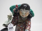 A Chinese famille verte porcelain figure group statue, Republic Period, 20th century, impressed four character seal mark to base, 33cm high - 7