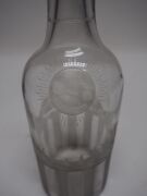 An antique decanter with fine wheel-cut decoration and silver top with lock, 19th/20th century, ​​​​​​​29cm high - 6